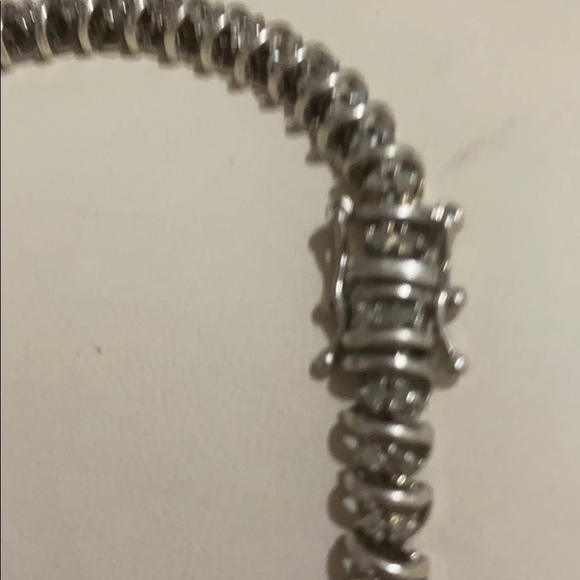 Sterling Silver real diamonds vintage bracelet - Picture 3 of 7